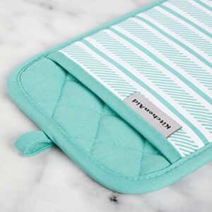 KitchenAid Albany Pot Holder 2-Pack Set, Aqua Sky, 7"x10"