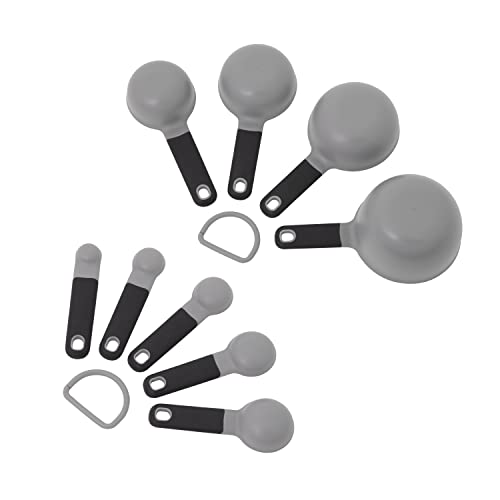 KitchenAid Universal Measuring Cup and Spoon Set, 9 Piece, Gray