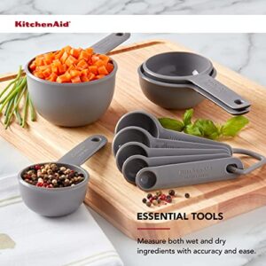 KitchenAid Universal Measuring Cup and Spoon Set, 9 Piece, Gray