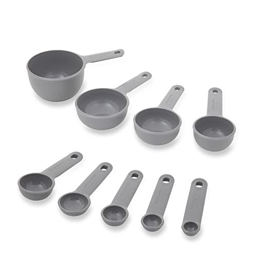 KitchenAid Universal Measuring Cup and Spoon Set, 9 Piece, Gray