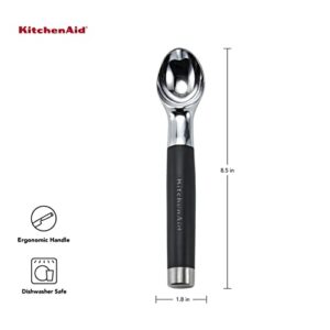 KitchenAid Gourmet Ice Cream Scoop, One Size, Matte Black