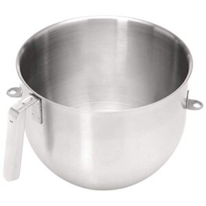 kitchenaid ksmc8qbowl 8-quart mixing bowl with j hook handle, stainless steel, nsf, 8quarts
