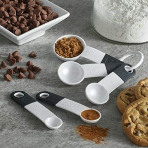 KitchenAid Classic Measuring Spoons, Set of 5, White/Black