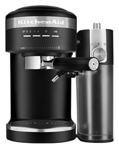 kitchenaid espresso machine & milk frother, black matte