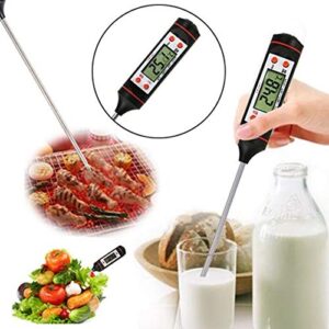 Meat Thermometer, Cooking Thermometer [5.8 Inch Long Probe] with Instant Read, LCD Screen, Hold Function for Kitchen Food Smoker Grill BBQ Meat Candy Milk Water