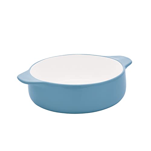 Kitchenaid Vitrified Stoneware Round Casserole Baker, 2.25-Quart, Blue Velvet