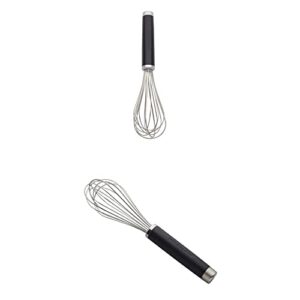 kitchenaid ke060ohoba classic utility whisk, one size, black 2 and kitchenaid gourmet utility whisk, 10.5-inch, matte black