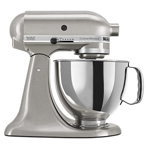 KitchenAid KSM152PSNK 5-Qt. Custom Metallic Series with Pouring Shield - Brushed Nickel