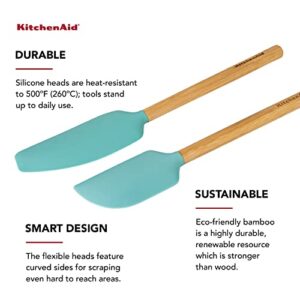 KitchenAid Bamboo Spatula Set, 2-Piece, Aqua Sky 2