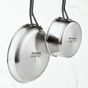 KitchenAid 5-Ply Clad Polished Stainless Steel Nonstick Fry Pan/Skillet, 8.25 Inch