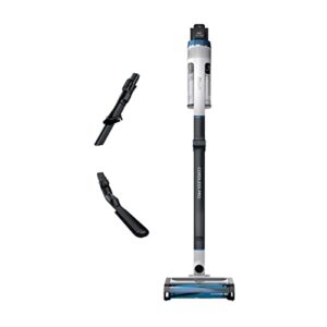 SHARK UZ565H Pro Cordless Vacuum with Clean Sense IQ & MultiFLEX Technology, PowerFins Plus Brushroll, Includes Duster Crevice Tool & Anti-Allergen Dusting Brush, Up to 40 Minute Runtime, White/Blue