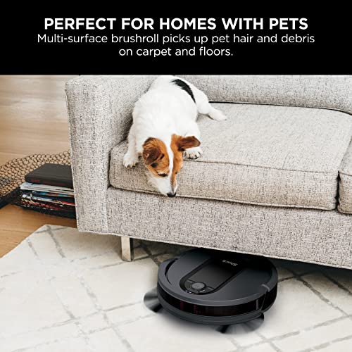 Shark RV912S EZ Robot Vacuum with Self-Empty Base, Bagless, Row-by-Row Cleaning, Perfect for Pet Hair, Compatible with Alexa, Wi-Fi, Dark Gray