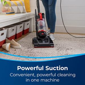 BISSELL CleanView Compact Upright Vacuum, Fits In Dorm Rooms & Apartments, Lightweight with Powerful Suction and Removable Extension Wand, 3508