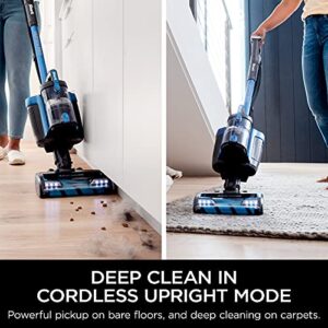 Shark Vertex Pro Powered Lift-Away Cordless Vacuum with IQ Display, DuoClean PowerFins, Includes Crevice Tool, Pet Multi-Tool & Anti-Allergen Dusting Brush, 60min Runtime, Electric Blue