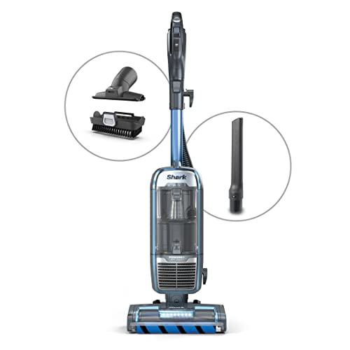 SHARK AZ1501 Apex Powered Lift Away Upright Vacuum with DuoClean & Self-Cleaning Brushroll, Crevice Tool, and Pet Multi-Tool for a Deep Clean on Above Floors, Blue (Renewed)