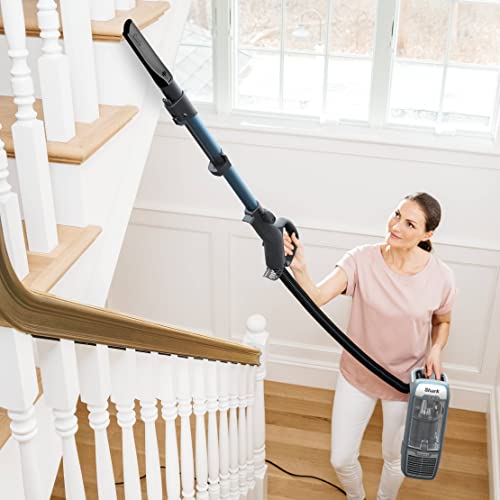 SHARK AZ1501 Apex Powered Lift Away Upright Vacuum with DuoClean & Self-Cleaning Brushroll, Crevice Tool, and Pet Multi-Tool for a Deep Clean on Above Floors, Blue (Renewed)