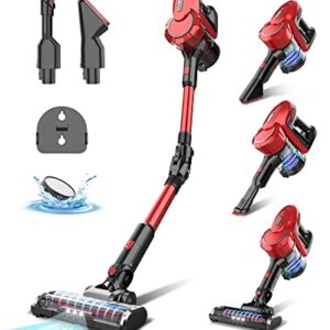 Cordless Stick Vacuum Cleaner Foldable，30KPa/350W Brushless Motor Cordless Vacuum 6 in 1 Multifunction Handheld Vacuum, LED Display, Up to 45 Mins Runtime for Pet Hair/Sofa Gap/Carpet/Hardwood Floor