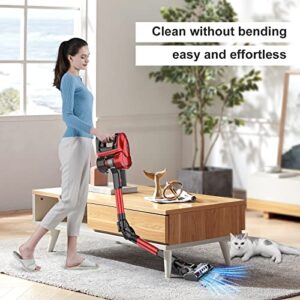 Cordless Stick Vacuum Cleaner Foldable，30KPa/350W Brushless Motor Cordless Vacuum 6 in 1 Multifunction Handheld Vacuum, LED Display, Up to 45 Mins Runtime for Pet Hair/Sofa Gap/Carpet/Hardwood Floor