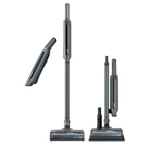 shark wandvac system ws632 ultra-lightweight powerful cordless stick vacuum with charging dock, grey (renewed)