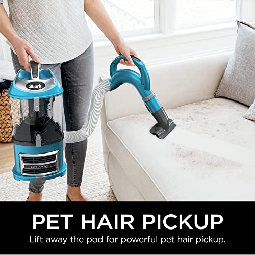Shark NV380 Navigator Lift-Away Deluxe Upright Vacuum with Large Dust Cup Capacity, Swivel Steering, Upholstery Tool & Crevice Tool, Blue (Renewed) (CRTE9SRKNV380RB)