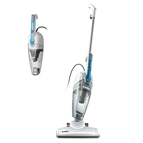 EUREKA Lightweight Corded Stick Vacuum Cleaner Powerful Suction Convenient Handheld Vac with Filter for Hard Floor, 3-in-1, Aqua Blue