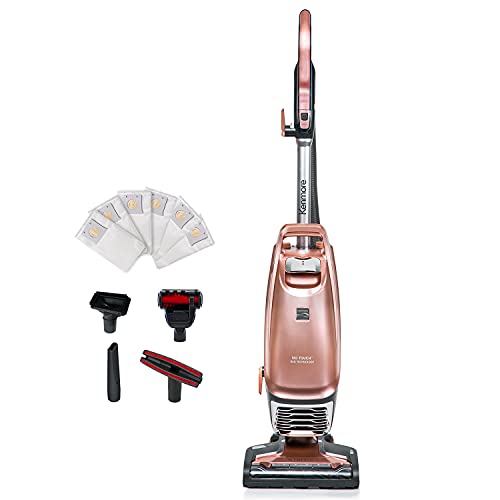 Kenmore BU4050 Intuition Bagged Upright Vacuum, liftup Cleaner with Hair Eliminator brushroll, pet Handi-Mate for Carpet, Hard Floor, Rose Gold