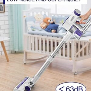 ORFELD Cordless Vacuum Cleaner, 24000Pa Powerful Cordless Vacuum, 6 in 1 Lightweight Stick Vacuum with Brushless Motor - 40 Min Runtime, for Pet Hair Carpet Car Hardwood Floor Cleaning