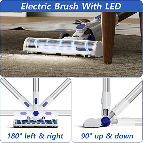 ORFELD Cordless Vacuum Cleaner, 24000Pa Powerful Cordless Vacuum, 6 in 1 Lightweight Stick Vacuum with Brushless Motor - 40 Min Runtime, for Pet Hair Carpet Car Hardwood Floor Cleaning