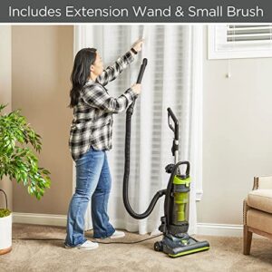 BLACK+DECKER Bagless Upright Vacuum Cleaner with Anti-Allergen HEPA Filer, Corded 1,200 Watt Motor & 5-Position Carpet Height Settings, (BDXURV309G), Gray/Green
