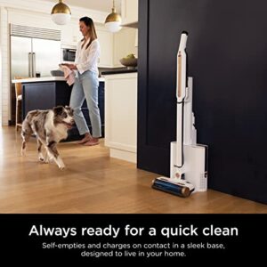 Shark WS642AE WANDVAC System, Ultra-Lightweight Powerful Cordless Stick Vacuum with HEPA Empty Base, Anti-Allergen Complete Seal, PowerFins, Self-Cleaning Brushroll & Pet Tool, White