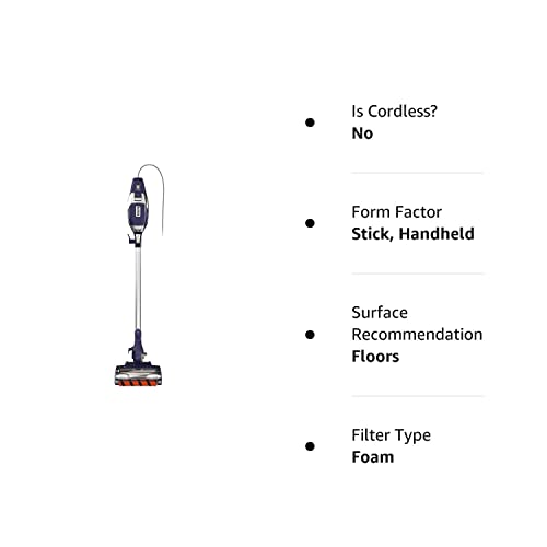 Shark Rocket DuoClean Corded Stick Vacuum with Self-Cleaning Brushroll UV480 (Renewed), Purple