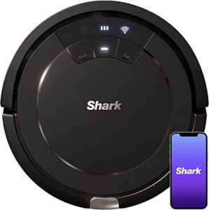 shark ion robot vacuum, wi-fi connected, multi-surface cleaning, carpets, hard floors (black)