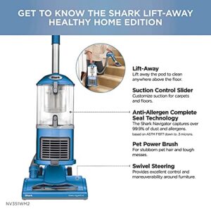 Shark Navigator Nv351 Blue Professional Canister Pet Pro Upright Vacuum (Renewed) (Shark nv351 -Blue)