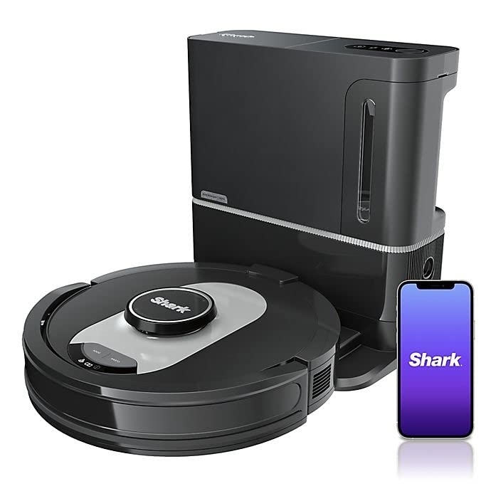 SHARK AV2501AE AI Robot Vacuum with XL HEPA Self-Empty Base, Bagless, 60-Day Capacity, LIDAR Navigation, Perfect for Pet Hair, Compatible with Alexa, Wi-Fi Connected Black (Renewed), RV2502AE