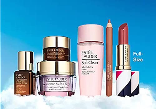 Estee Lauder 2021 7pcs Lift & Plump Gift Set Includes Resilience Moisturizers, Advanced Night Repair Serum & Eye More