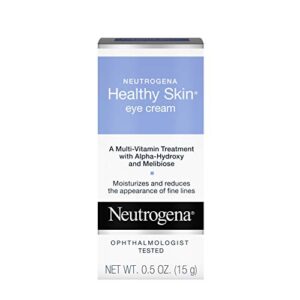 neutrogena healthy skin anti-wrinkle eye cream with alpha hydroxy acid (aha), vitamin a and vitamin b5 – firming under-eye cream for wrinkles and fine lines, 0.5 oz