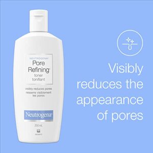 Neutrogena Pore Refining Toner with Witch Hazel, Alpha Hydroxy Acid & Beta Hydroxy Acid, Oil-Free & Hypoallergenic Facial Pore Cleansing Toner, 8.5 fl. oz