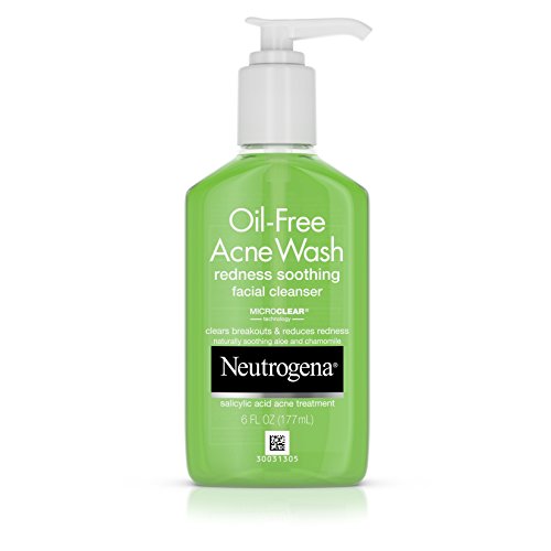 Neutrogena Oil-Free Acne Wash Redness Soothing Facial Cleanser, 6 Ounce