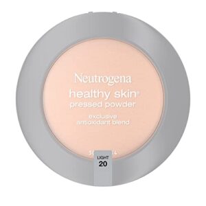 neutrogena healthy skin pressed makeup powder compact with antioxidants & pro vitamin b5, evens skin tone, minimizes shine & conditions skin, light 20.34 oz