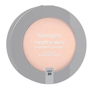 Neutrogena Healthy Skin Pressed Makeup Powder Compact with Antioxidants & Pro Vitamin B5, Evens Skin Tone, Minimizes Shine & Conditions Skin, Light 20.34 oz