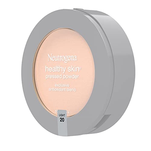 Neutrogena Healthy Skin Pressed Makeup Powder Compact with Antioxidants & Pro Vitamin B5, Evens Skin Tone, Minimizes Shine & Conditions Skin, Light 20.34 oz