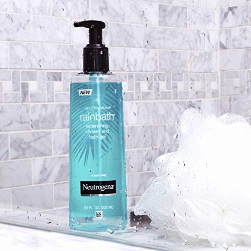 Neutrogena Rainbath Replenishing and Cleansing Shower and Bath Gel, Moisturizing Body Wash and Shaving Gel with Clean Rinsing Lather, Ocean Mist Scent, 8.5 fl. oz