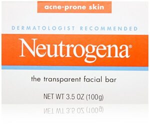 neutrogena transparent facial bars, acne-prone skin formula, 3.5 ounce (pack of 8)