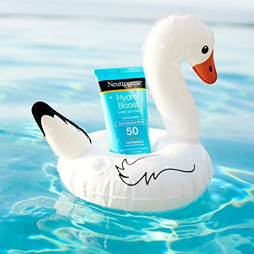 Neutrogena Hydro Boost Moisturizing Water Gel Sunscreen Lotion with Broad Spectrum SPF 50, Water-Resistant & Non-Greasy Hydrating Sunscreen Lotion, Oil-Free, 3 fl. oz (Pack of 3)