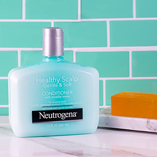 Neutrogena Gentle & Soft Healthy Scalp Conditioner for Sensitive Scalp & Lightweight Moisture, with Micellar Water, pH-Balanced, Paraben & Phthalate-Free, Color-Safe, 12oz