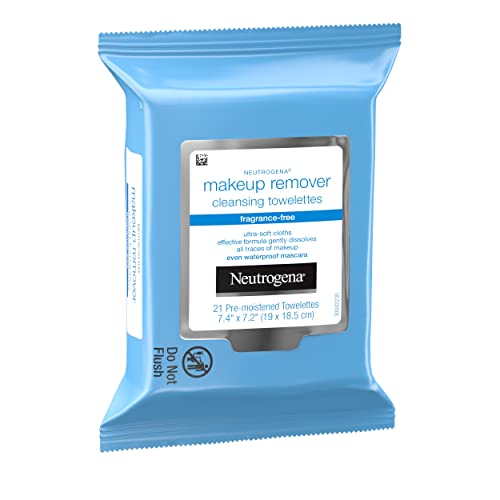 Neutrogena Makeup Remover Cleansing Towelettes, Fragrance Free, 21 ct