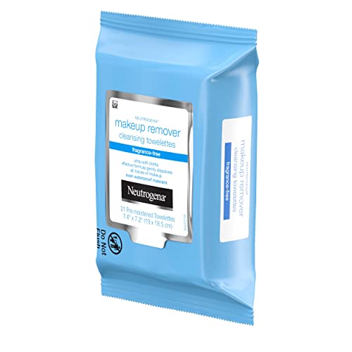 Neutrogena Makeup Remover Cleansing Towelettes, Fragrance Free, 21 ct