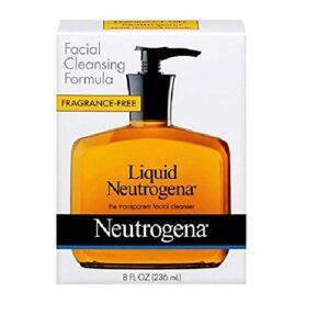 neutrogena fragrance free liquid facial cleansing formula, 8 oz (2 pack)