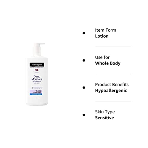 Neutrogena Norwegian Formula Deep Moisture Hypoallergenic Body Lotion For Dry Skin - (13.5oz or 400ml)