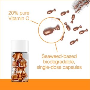 Neutrogena Rapid Tone Repair 20% Vitamin C Face Serum Capsules, Daily Facial Serum with Vitamin C to Help Brighten Skin Tone & Reduce Look of Dark Spots, 7 ct